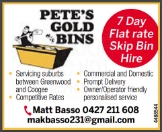 PETE'S GOLD BINS