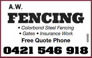  Company Logo by AW FENCING in Shoalwater 